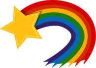 Rainbow Shooting Star