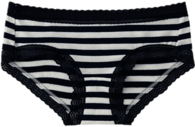 Blue and White Striped Panties