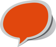 Speech Bubble Orange