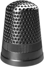 Grey Metallic Thimble