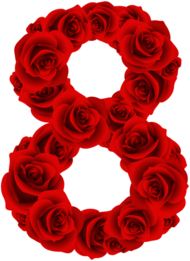 Red Roses Eight Number