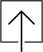 Upload Arrow In Square Button