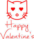 Happy Valentine's Love Cat