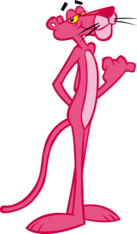 Pink Panther Hitchhiking