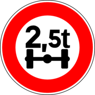Load Limit Road Sign