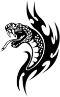 Snake Tattoo Black