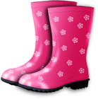 Pink Rubber Boots