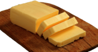 Butter on Wooden Plank