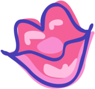 Cartoon Lips Pink