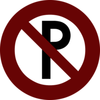 No Parking Road Sign