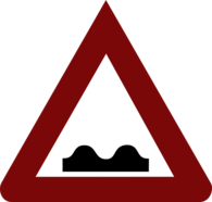 Speed Bump Road Sign