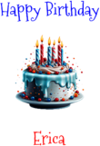 Happy Birthday Erica Custom Message