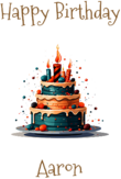 Happy Birthday Aaron, Personal Custom Message