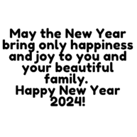 New Year 2024 Happiness and Joy
