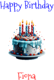 Happy Birthday Fiona Custom Message