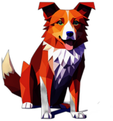 Border Collie, Children'S Cartoon Animation Style - Full Body, Single View, No Shadow