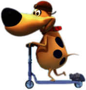 Loopdidoo on His Scooter