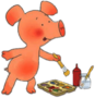 Wibbly Pig Is Painting
