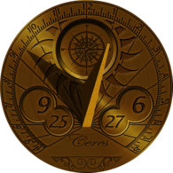 Golden Sundial Clipart