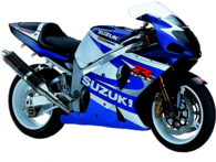 Blue Suzuki Motorcycle