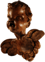 Wooden Cherub Head