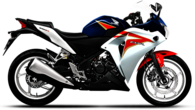 Blue White Red Honda Motorcycle