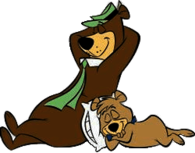 Yogi Bear and Boo Boo Bear Sleeping