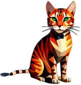 Toyger, Children'S Cartoon Animation Style - Full Body, Single View, No Shadow