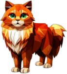 British Longhair, Children'S Cartoon Animation Style - Full Body, Single View, No Shadow