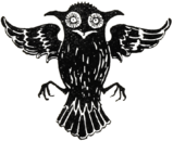 Vintage Owl Illustration Tribal Style