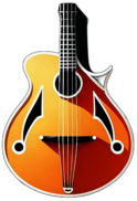 Low poly mandolin app icon