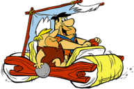 The Flintstones Fred and Barney In Car