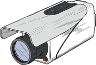 Surveillance Camera with Rain Protection