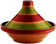 Coloured Tajine pot
