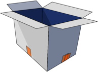 Open White Cardboard Box