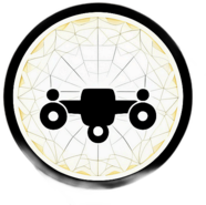 Drones & Remote Control, Minimalist App Icon - Circle Icon Bevel Border