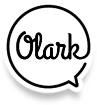 Olark logo 3D text balloon