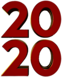 Happy New Year 2020 Two Rows