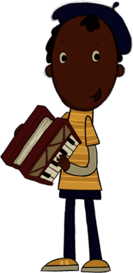 Peg + Cat Ramone Playing the Accordeon