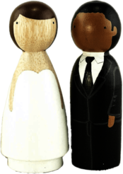 Wooden Wedding Figurine