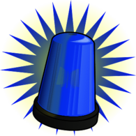 Flashing Blue Ambulance Light