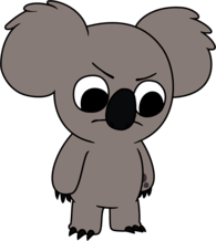 We Bare Bears Nom Nom the Koala Looking Angry