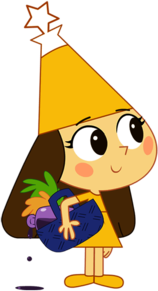 Trulli Tales Character Stella Holding Bag