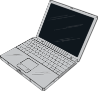 Open Laptop Computer Clipart