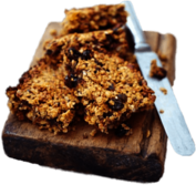 Flapjacks on A Wooden Board