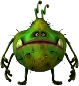 Flu Virus Looking Sad