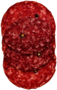 Slices Of Salami With Pepper