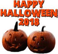 Two Pumpkins Happy Halloween 2018