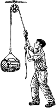 Man Using A Pulley