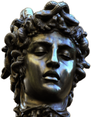 Head Of Medusa With Closed Eyes